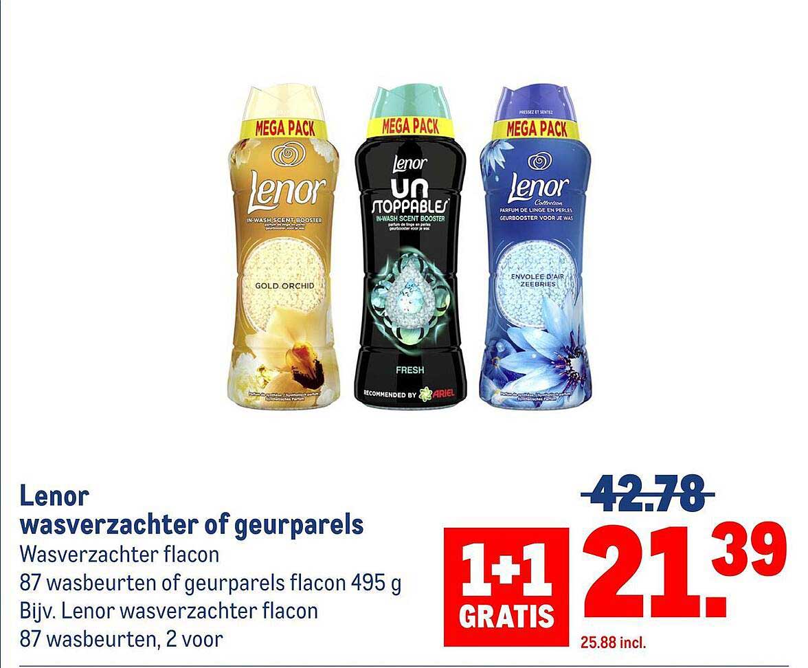 Lenor wasverzachter of geurparels