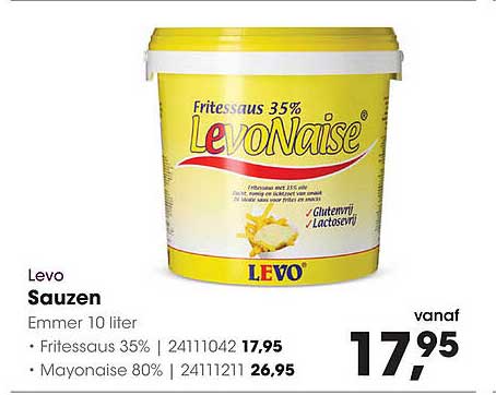 Levo Fritessaus 35% - Emmer 10 liter