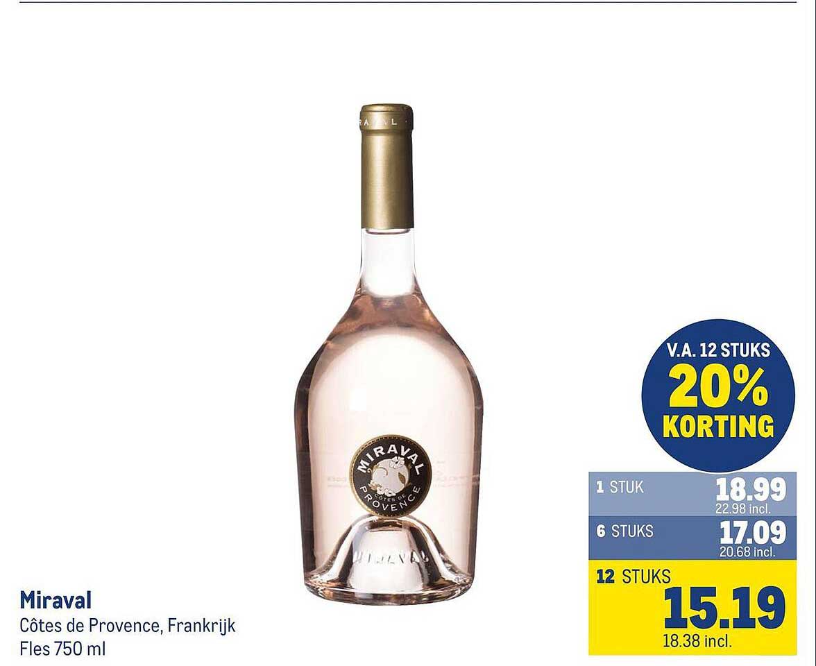 Miraval Côtes de Provence, Frankrijk Fles 750 ml