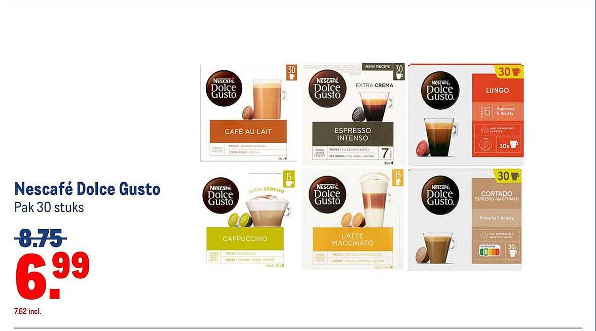 Nescafé Dolce Gusto Pak 30 stuks