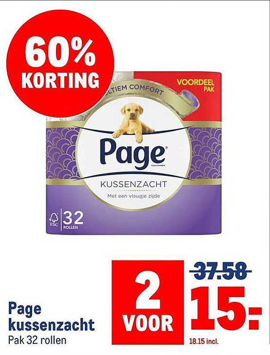 Page kussenzacht Pak 32 rollen