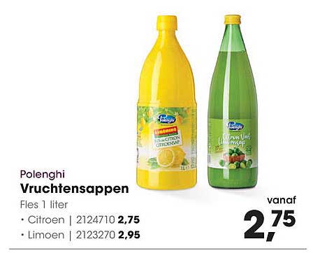 Polenghi Vruchtensappen Fles 1 liter