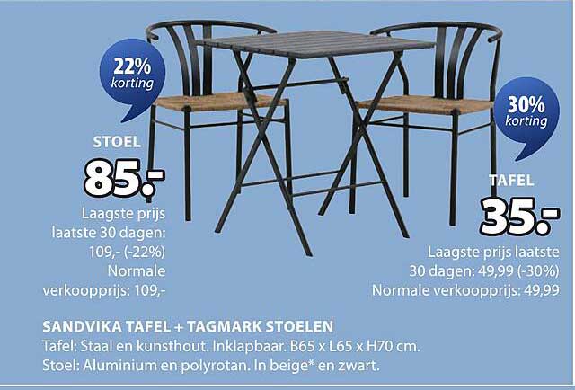 SANDVIKA TAFEL + TAGMARK STOELEN