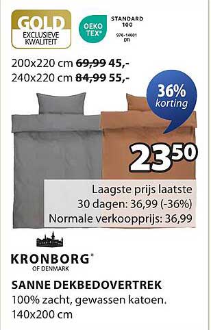 Sanne Dekbedovertrek 100% zacht, gewassen katoen