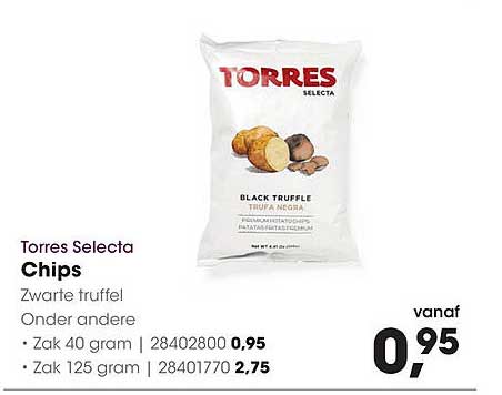 Torres Selecta Chips Zwarte truffel