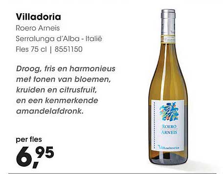 Villadoria Roero Arneis Serralunga d'Alba - Italië Fles 75 cl