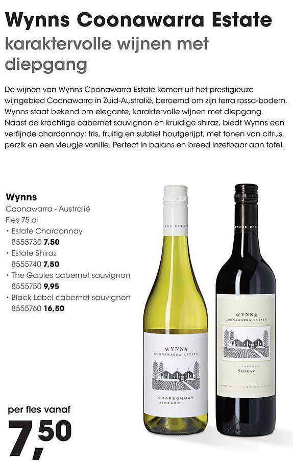Wynns Coonawarra Estate karaktervolle wijnen met diepgang
