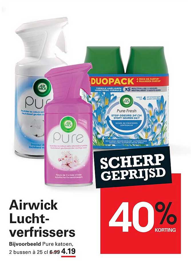 Airwick Luchtverfrissers 40% KORTING