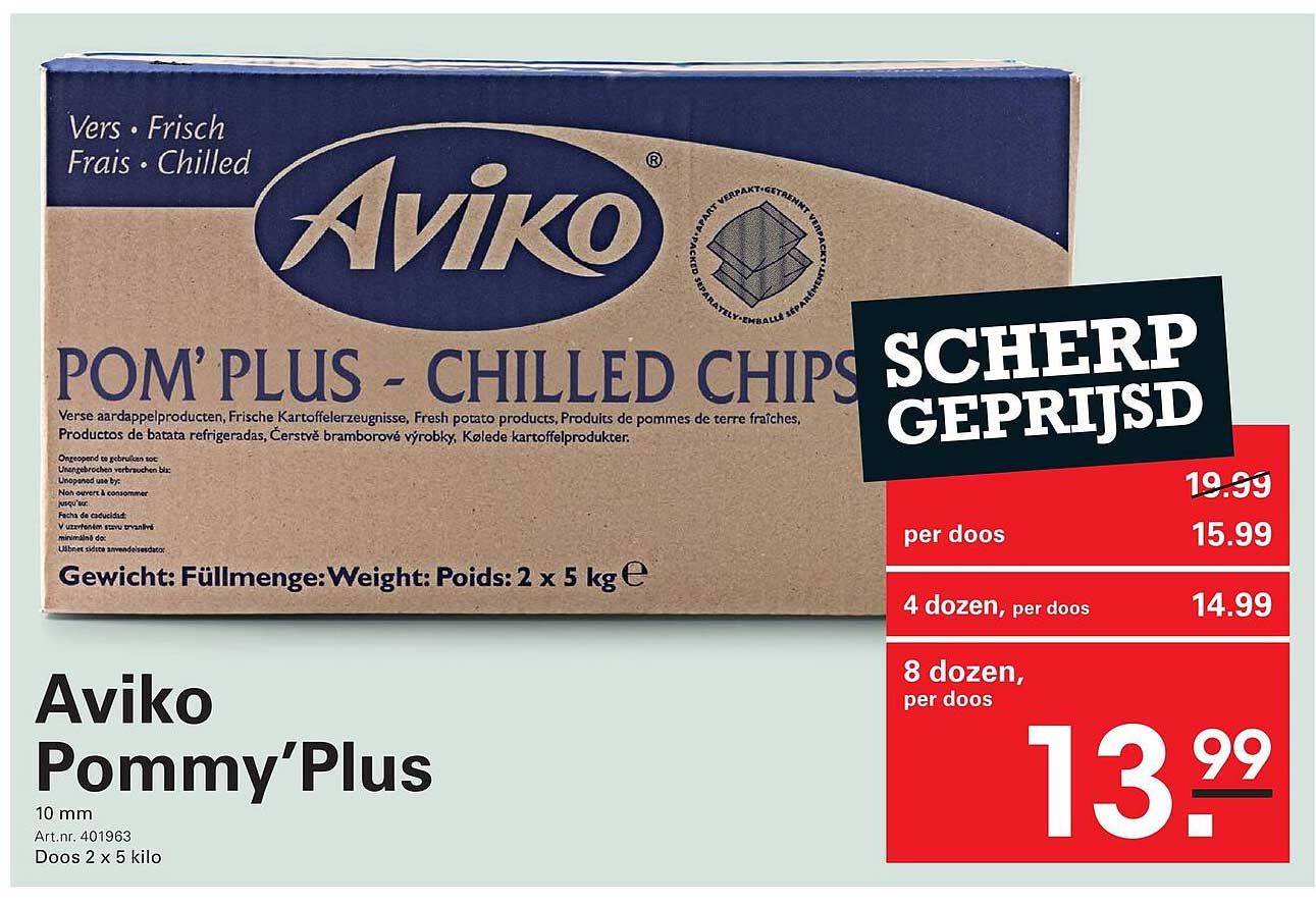 Aviko Pomm'Plus 8 dozen, per doos