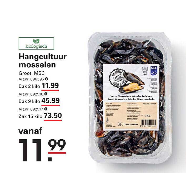 biologisch Hangcultuur mosselen