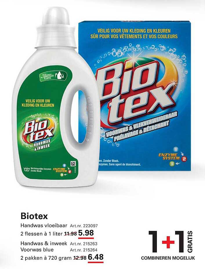 Biotex 1+1 GRATIS COMBINEREN MOGELIJK