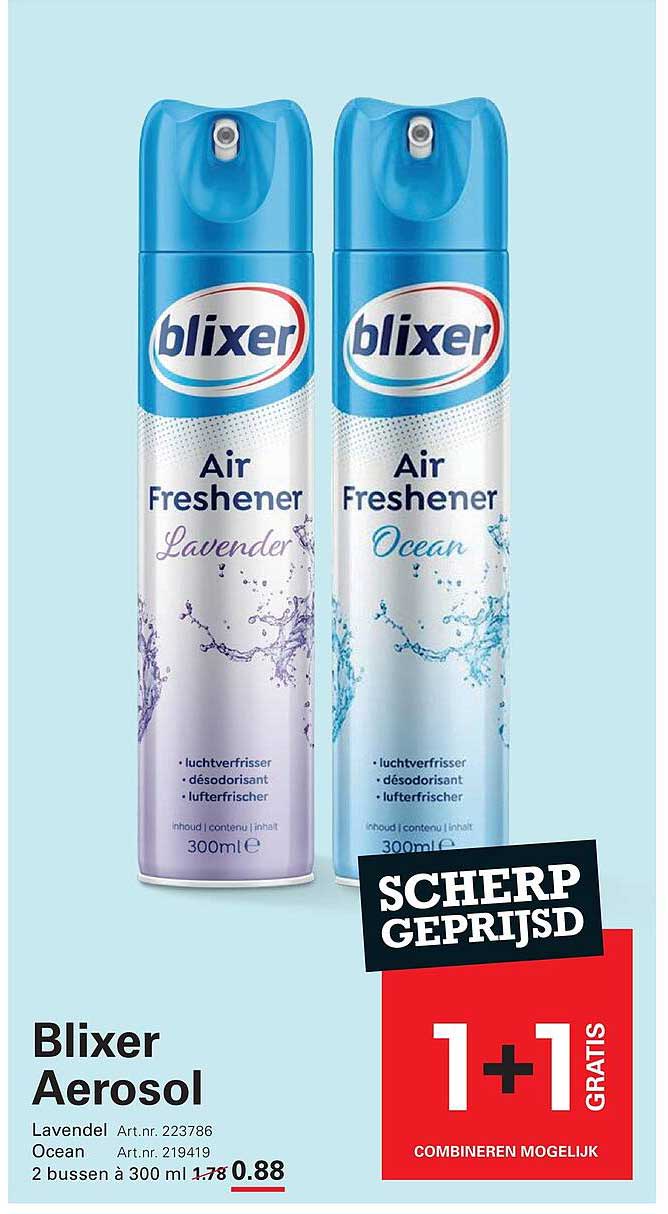 Blixer Aerosol Lavendel Ocean 1+1 gratis