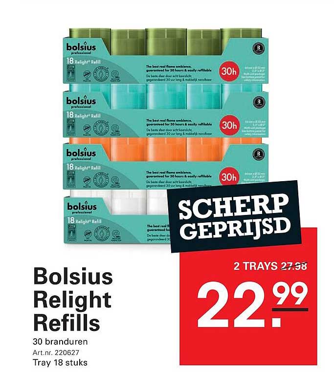 Bolsius Relight Refills