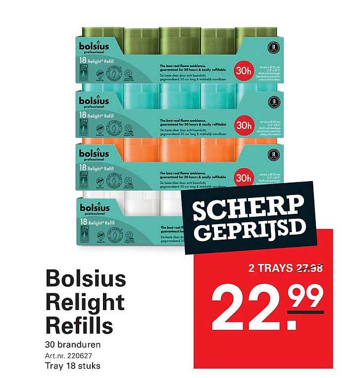 Bolsius Relight Refills