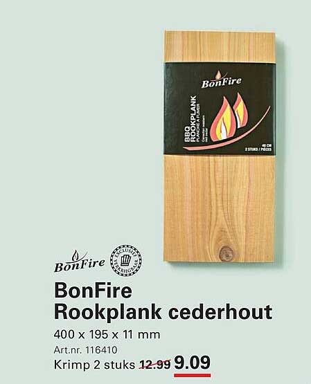BonFire Rookplank cederhout