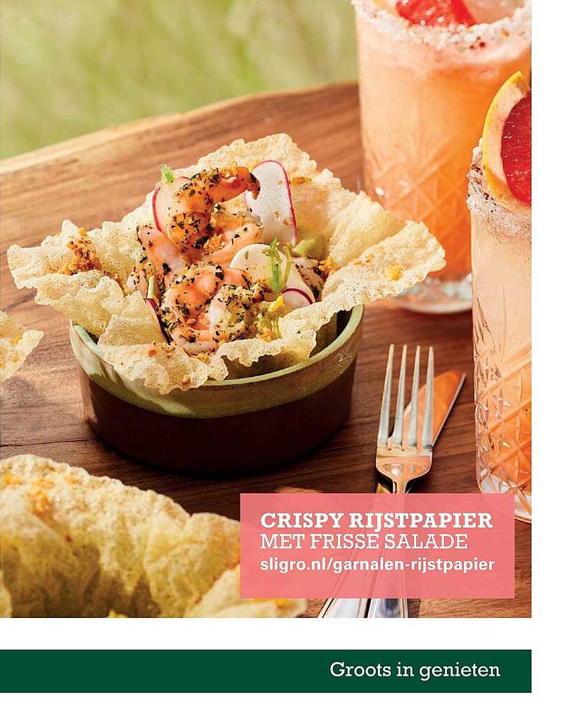 CRISPY RIJSTPAPIER MET FRISSE SALADE
