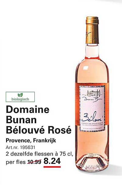 Domaine Bunan Béلوuvé Rosé Provence, Frankrijk