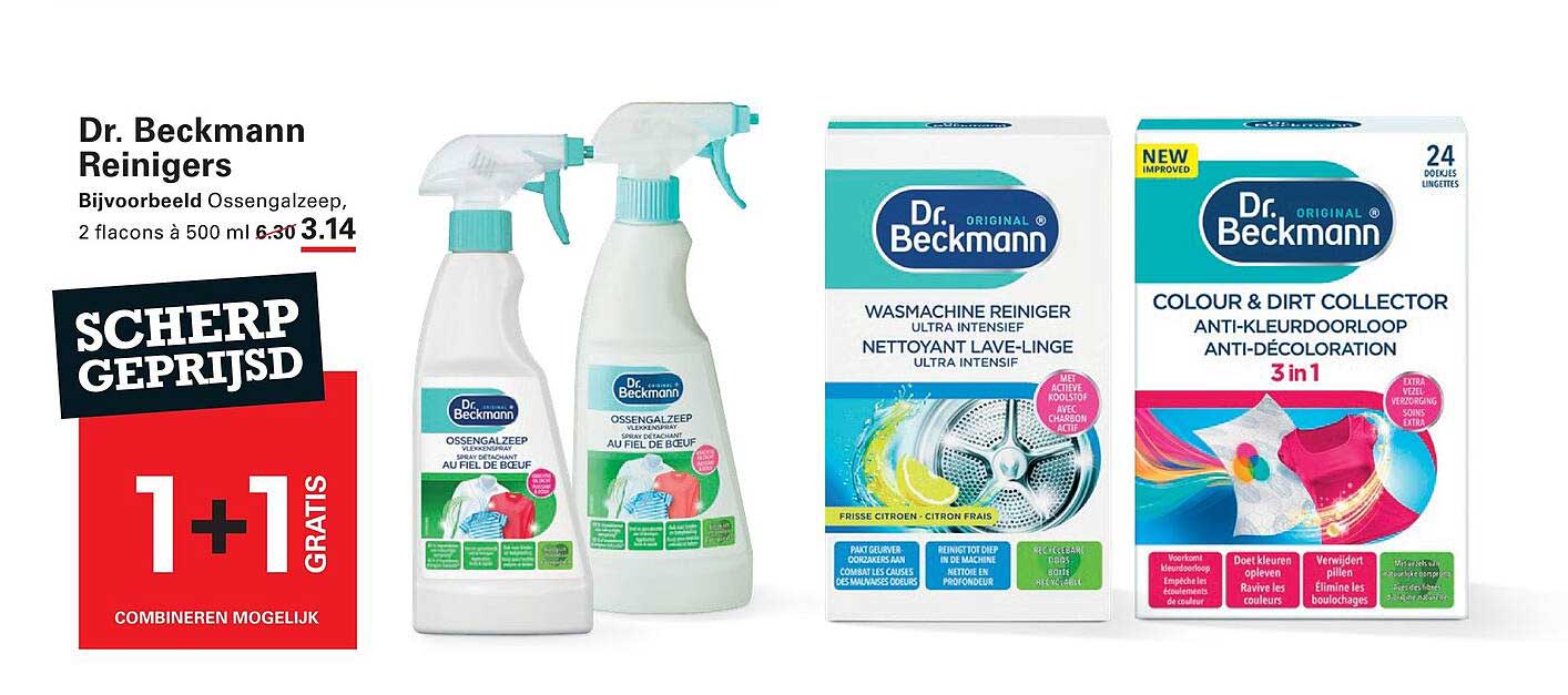 Dr. Beckmann Reinigers 1+1 gratis