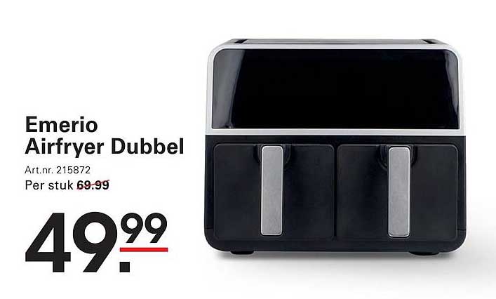 Emerio Airfryer Dubbel