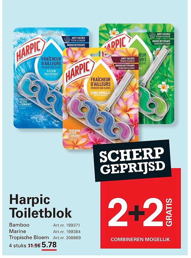 Harpic Toiletblok 2+2 gratis