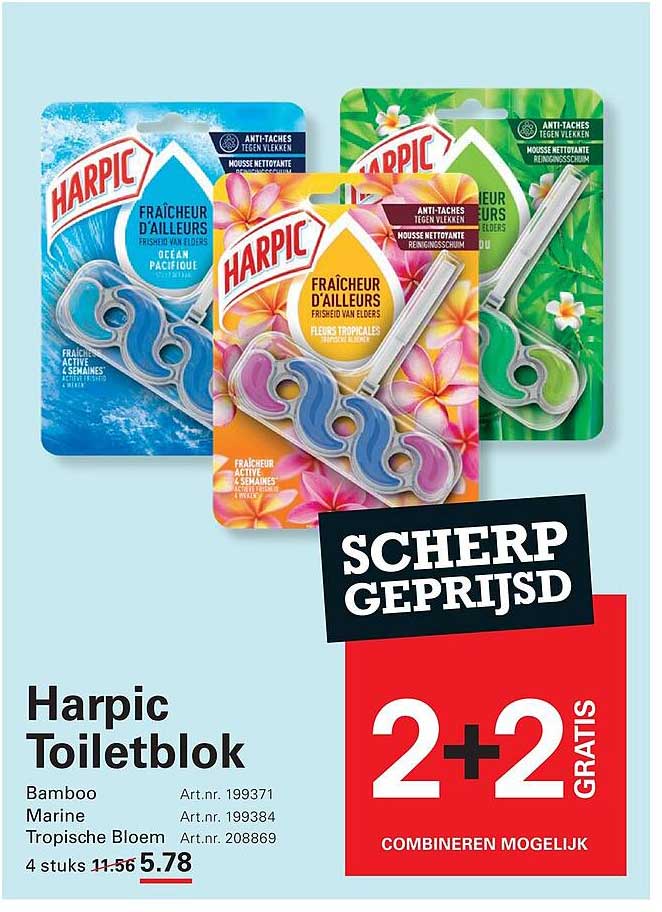 Harpic Toiletblok 2+2 gratis