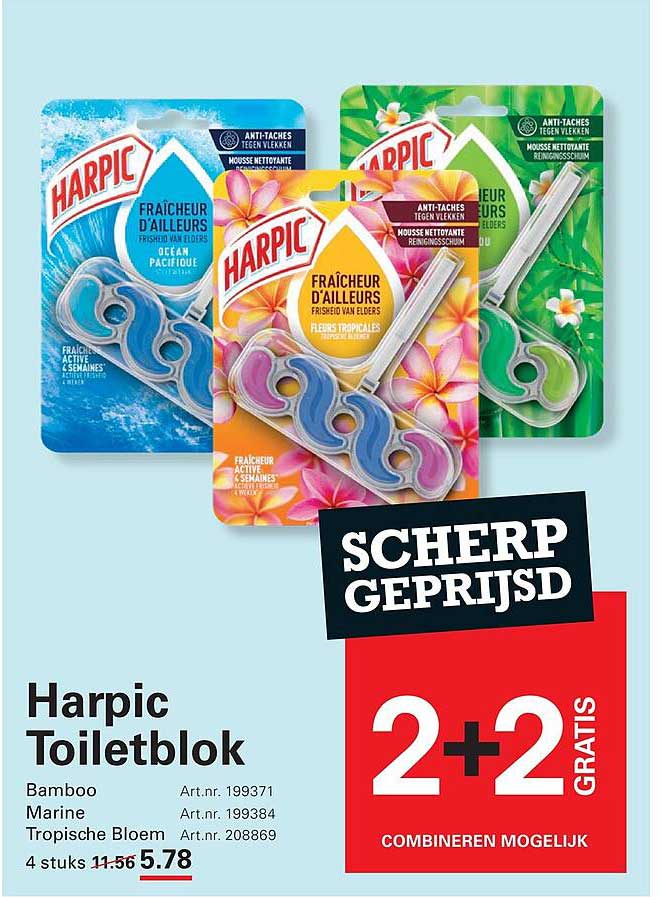 Harpic Toiletblok 2+2 GRATIS