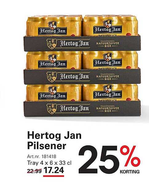 Hertog Jan Pilsener 25% KORTING