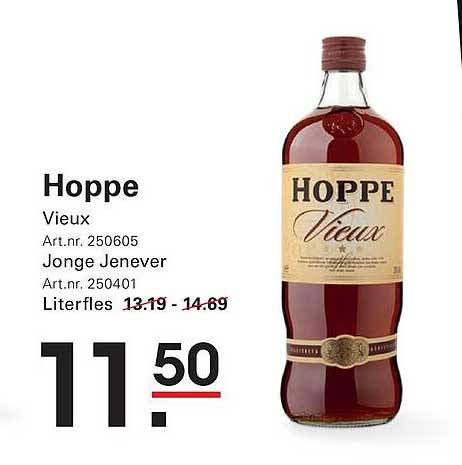 Hoppe Vieux Jonge Jenever Literfles