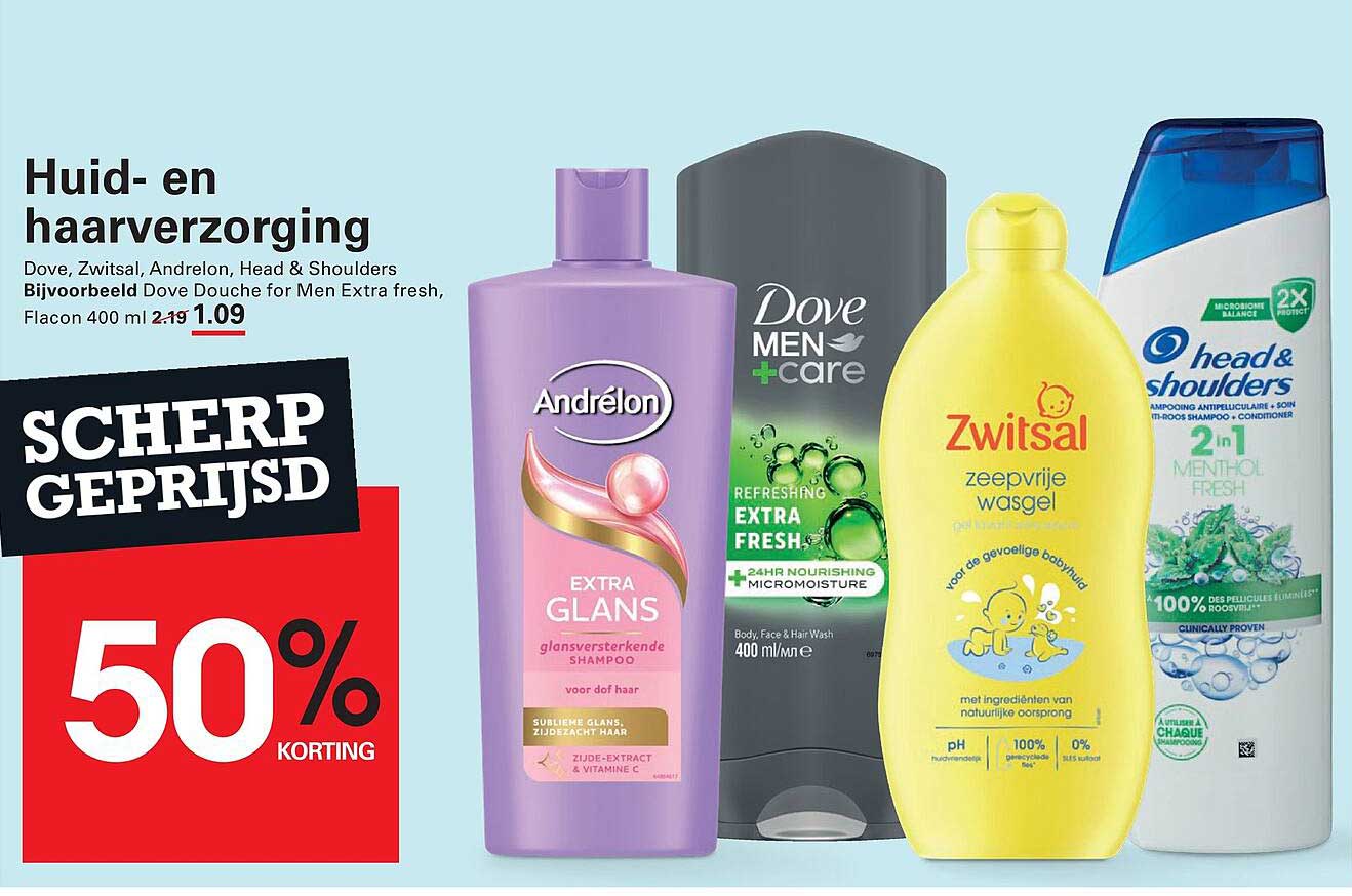 Huid- en haarverzorging - SCHERP GEPRIJSD 50% KORTING