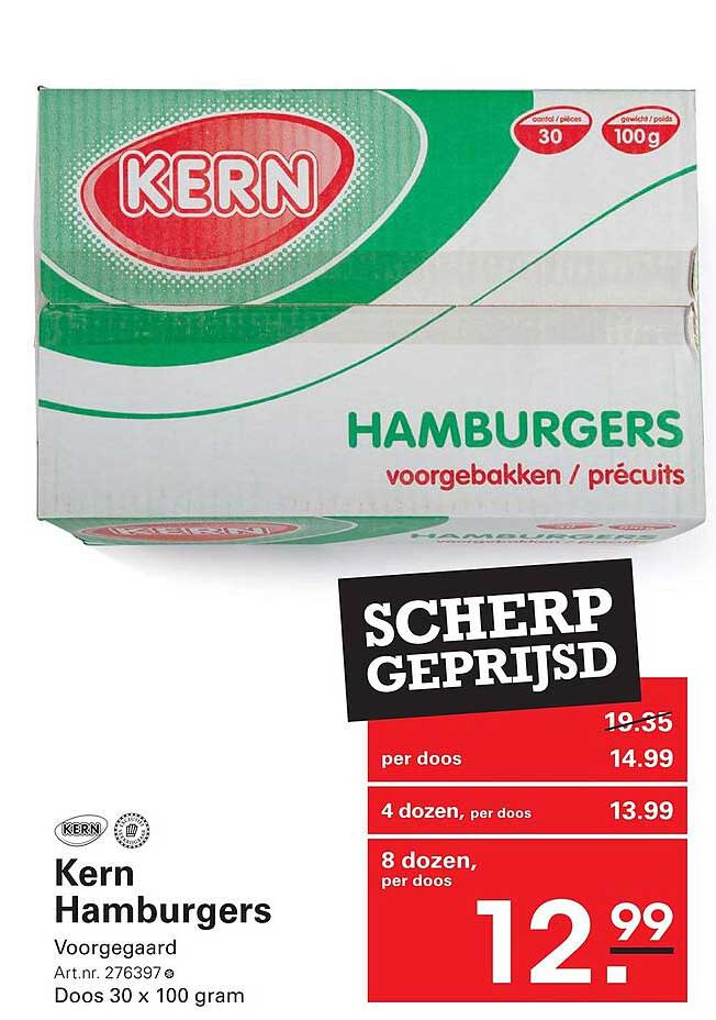 Kern Hamburgers Voorgegaard