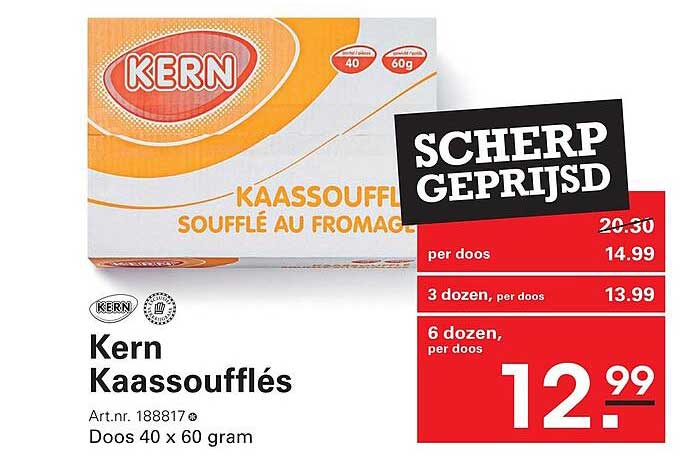 Kern Kaassoufflés SCHERP GEPRIJSD