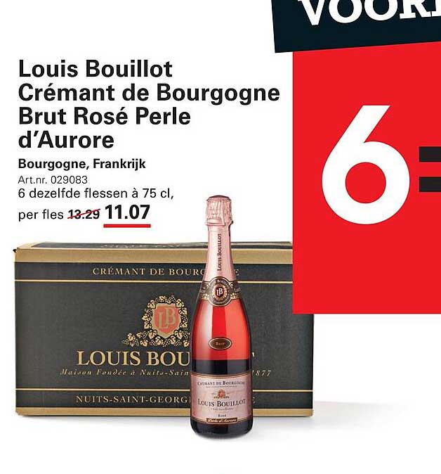 Louis Bouillot Crémant de Bourgogne Brut Rosé Perle d’Aurore