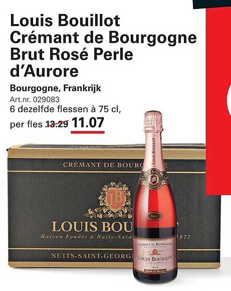 Louis Bouillot Crémant de Bourgogne Brut Rosé Perle d’Aurore