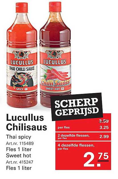 Lucullus Chilisaus Thai spicy 1 liter / Sweet hot 1 liter