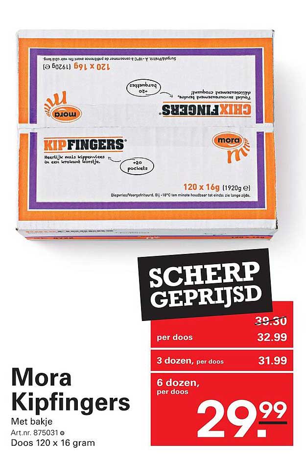 Mora Kipfingers Met bakje Art.nr. 875031 Doos 120 x 16 gram