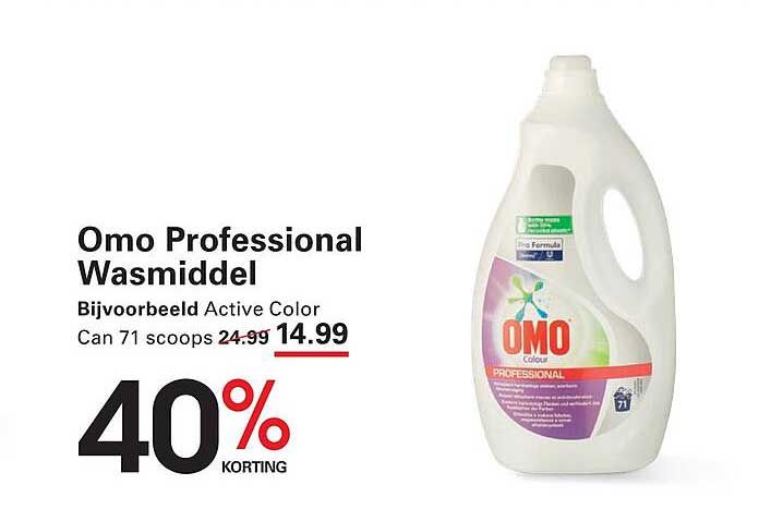Omo Professional Wasmiddel Bijvoorbeeld Active Color