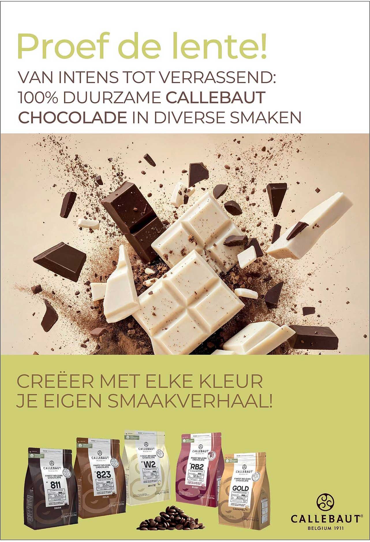 Proef de lente! Van intens tot verrassend: 100% duurzame Callebaut chocolade in diverse smaken