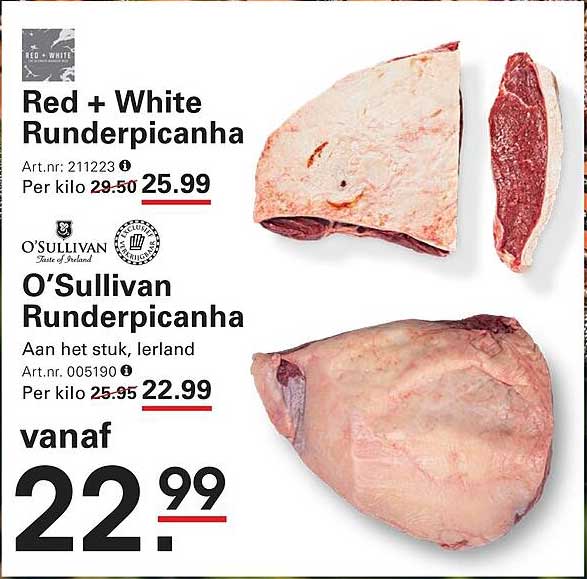 Red + White Runderpicanha
