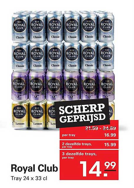 Royal Club Tray 24 x 33 cl