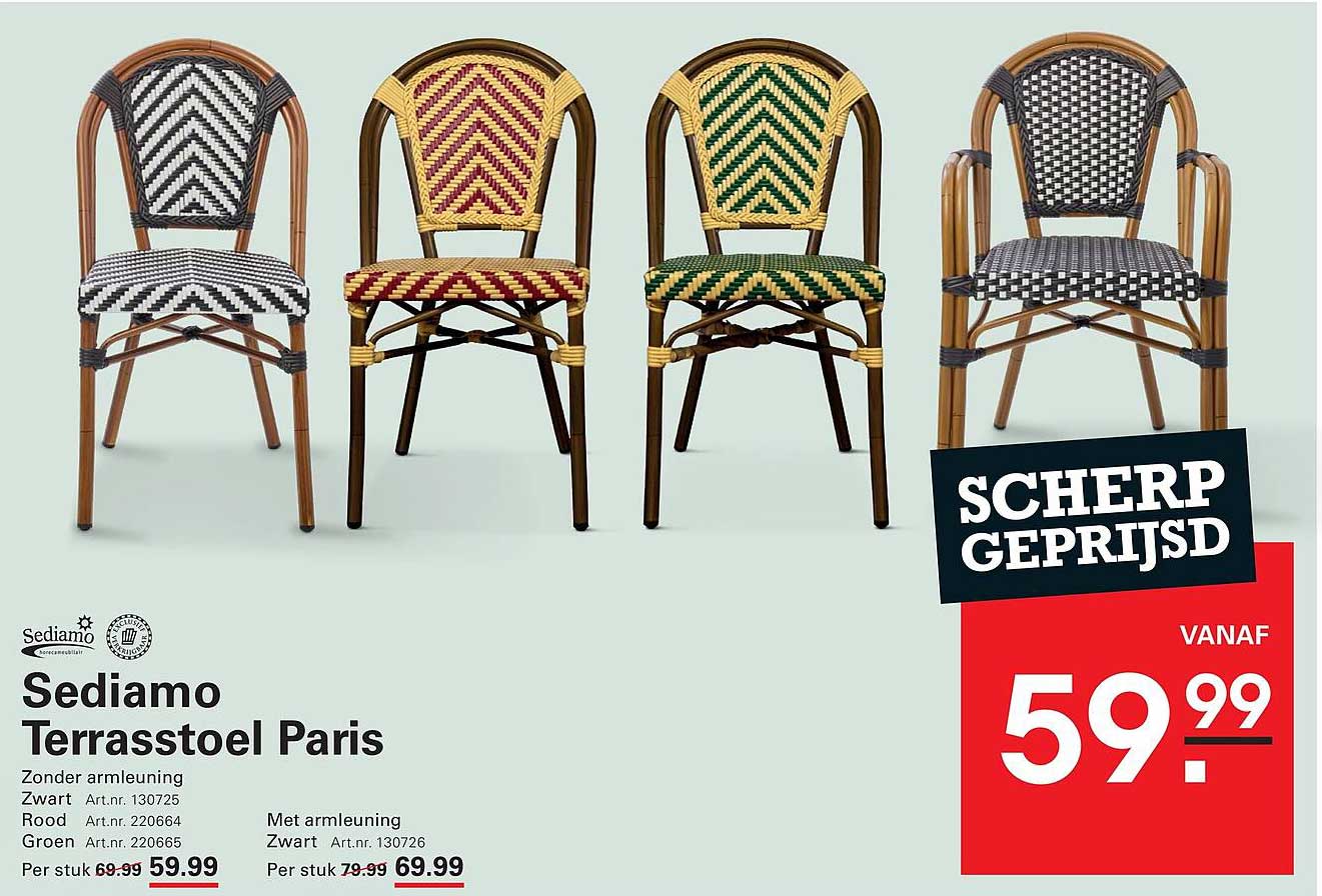 Sediamo Terrasstoel Paris