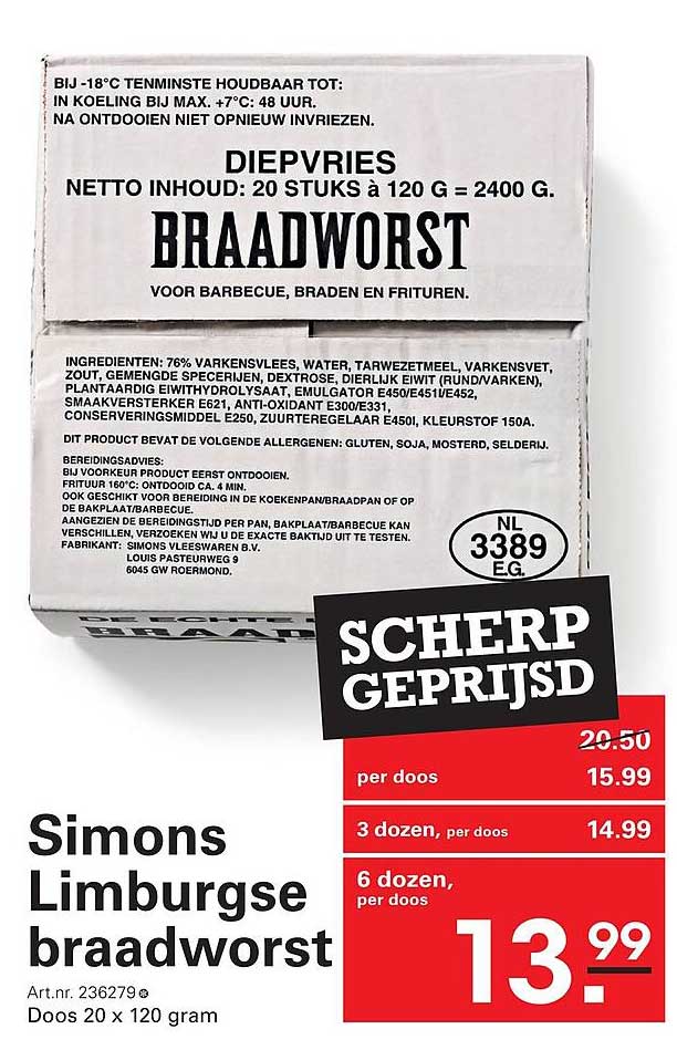 Simons Limburgse braadworst