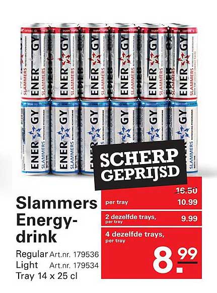 Slemmers Energy-drink Scherp geprijsd