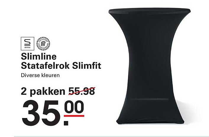 Slimline Statafelrok Slimfit Diverse kleuren 2 pakken