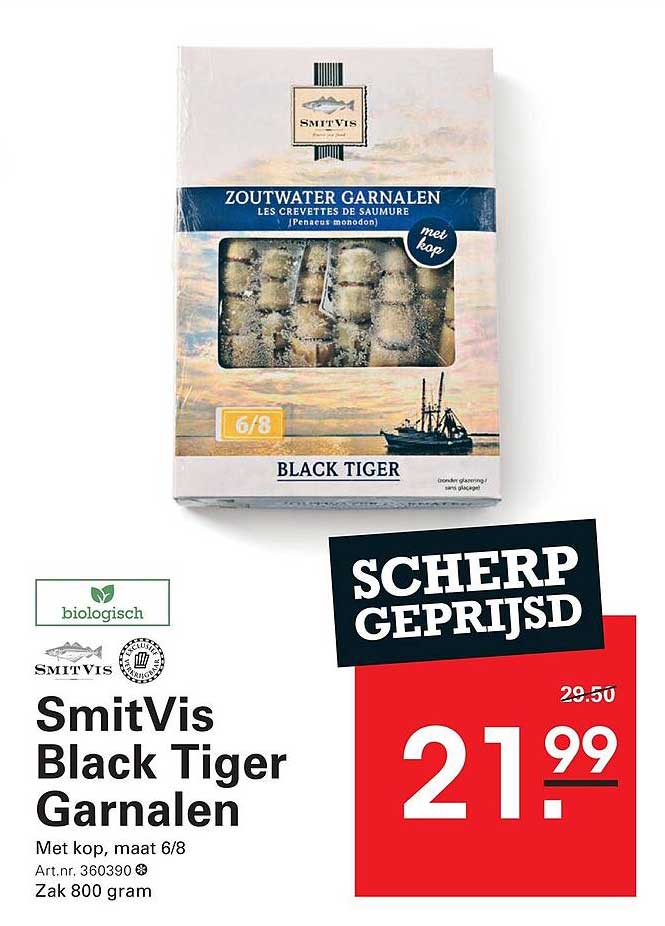 SmitVis Black Tiger Garnalen