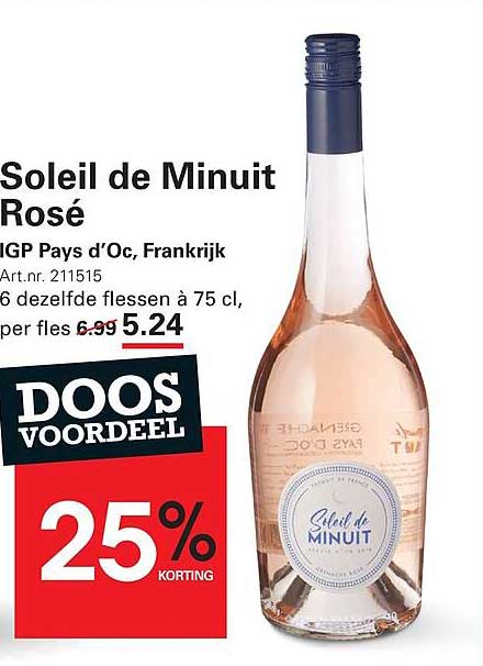 Soleil de Minuit Rosé 25% korting