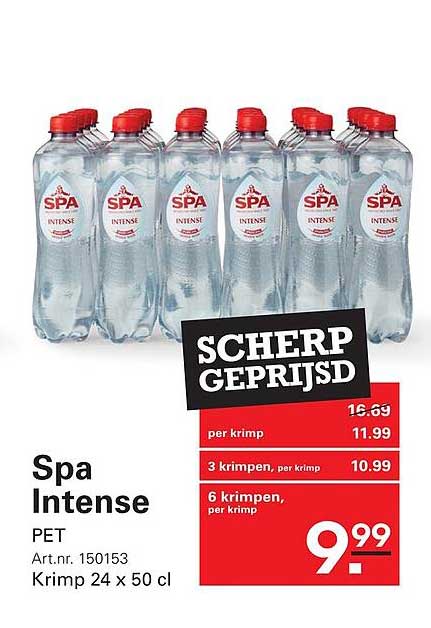 Spa Intense PET Krimp 24 x 50 cl SCHERP GEPRIJSD