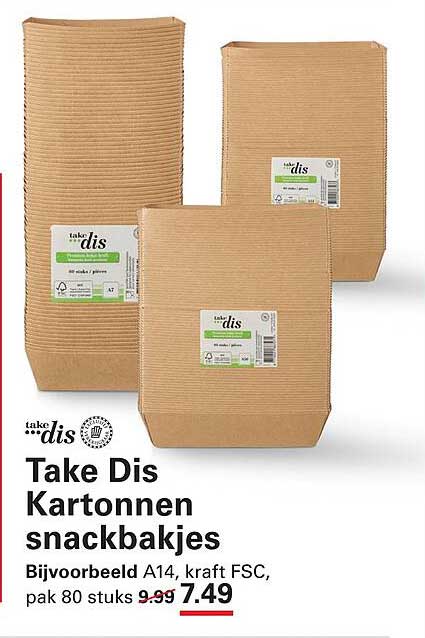 Take Dis Kartonnen snackbakjes