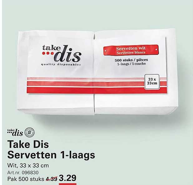 Take Dis Servetten 1-laags