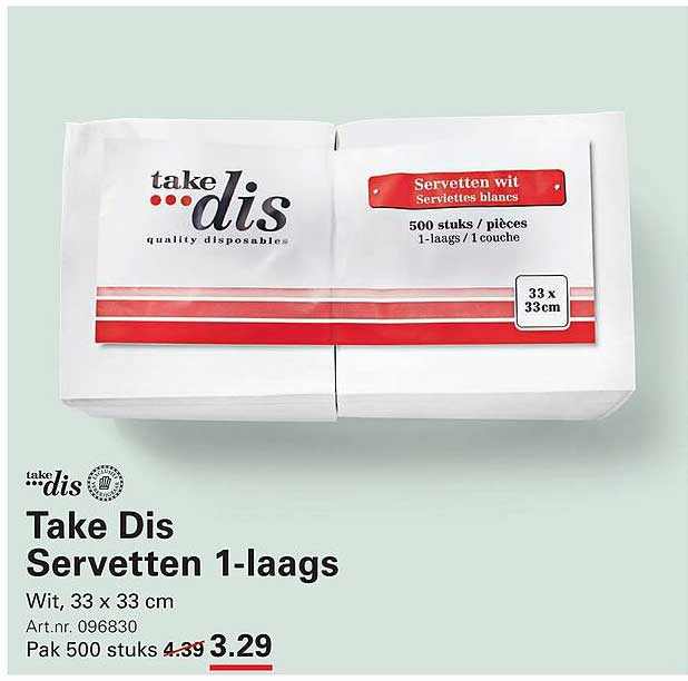 Take Dis Servetten 1-laags