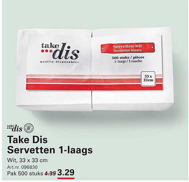 Take Dis Servetten 1-laags